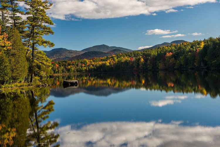 a picture of the Adirondacks Nature Water Sky Mountains